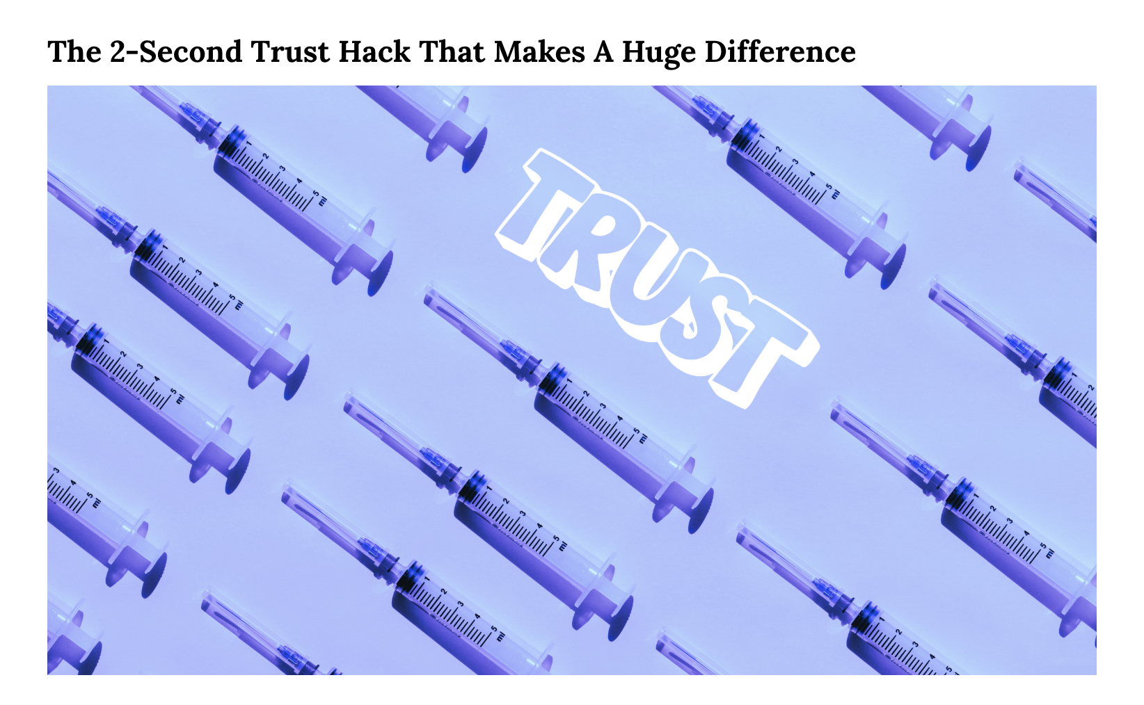 building trust